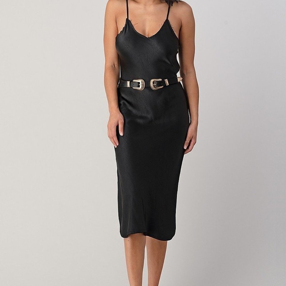 Satin Slip Dress - Picture 5 of 7